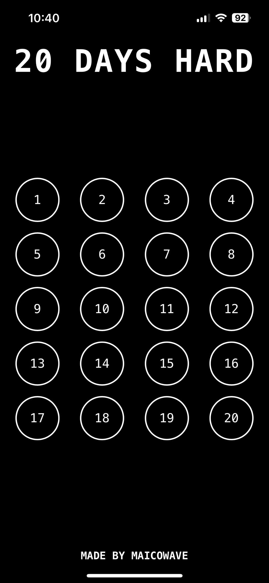 20DaysHard screenshot 1