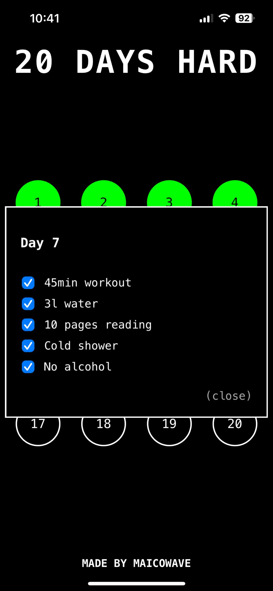 20DaysHard screenshot 2